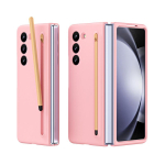 Samsung Galaxy Z Fold 8 Ultra / 7 6 5 4 3 jaoks 360 t&auml;isekraani kaitsekile Karastatud kile K&otilde;va PC kokkupandav kate Stylus pliiatsi hoidikuga Opp Bag&For Samsung Galaxy Z Fold 8 Ultra roosa