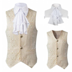 Meeste keskaegsed riided Retro vabaaja vest Halloweeni smokingijakk Keskaegne kost&uuml;&uuml;m Varrukateta rev&auml;&auml;riga h&auml;rrasmehe peokleit Renessansi frakk S