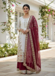 Kaunis pidulik pulmariietus Palazzo &uuml;likond India Pakistani etniline Salwar Kameez M-38 valge