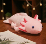 45cm Kawaii V&auml;rviline Tritoon Pl&uuml;&uuml;sm&auml;nguasi T&auml;idetud Armas Aksolotl Salamander Kohev Pl&uuml;&uuml;skala Rahustav Pikk Padi Padi Laste Kingitus 45cm roosa