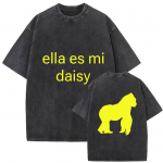 Vintage Pesu Rusowsky Daisy Tuur 2025 F&auml;nnide T-s&auml;rk Mehed Naised Hip Hop Mood R&otilde;ivad L&uuml;hikeste Varrukatega T-s&auml;rk Puuvillased T-s&auml;rgid L
