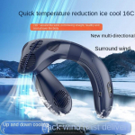 2024. aasta uus v&auml;litingimustes rippuv kaelaventilaator, 3-k&auml;iguline teleskoopjahutusega minikonditsioneer, lehtedeta vaikne kaasaskantav v&auml;lisventilaator, 5200 mAh aku kestev valge