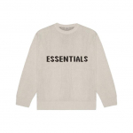 Fear Of God Essentials FW20 Tr&uuml;kitud &Uuml;mmarguse Kaelusega Kampsun Ameerika Raskekaaluline Kampsun Unisex Kampsun Sammalroheline 0192508520005245 XL