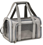 Lennufirma poolt heaks kiidetud lemmiklooma transpordikott Reisikott Lemmiklooma kandekott Koera ja Kassi transpordiks Kokkupandavad Lemmikloomapuurid (Grey,Xl#50*34*34CM) hall
