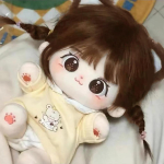 20cm Riietevahetusm&auml;nguasi Armas Magus T&uuml;druk Puuvillanukk Kawaii Magus Pruun Praetud Juustega Pehmed T&auml;idisega M&auml;nguasjad Keha Kingitus Nukkude Komplekt Skeletonless white