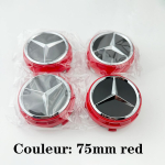Mercedes Benzi amg jaoks 4 tk 75mm Must Punane auto velje keskkatted veljekatted embleem Mercedes Benzi AMG A G C E S SL GT A0004000900 jaoks gray