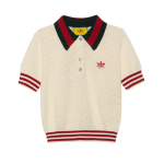 GUCCI x Adidas Originals SS22 Polo S&auml;rk Unisex Valge 693832-XKCDM-9133 S valge