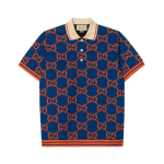 GUCCI SS23 Polo S&auml;rk Meeste Sinine 752173XJFSO4102 S sinine