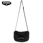 Pl&uuml;&uuml;sist m&auml;nguasjad Crossbody kotid LAIADE SILMADega KOLE MR BUTTONS Must t&auml;idisega Peluche &Otilde;lakott NUKUD S&uuml;nnip&auml;evakingitused white