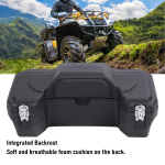 ATV Tagumine hoiukast 55L Suure Mahutavusega Veekindel ATV Tagumine Pakiraamikast Seljatoe ja Turvalukuga Matkamiseks Telkimiseks black