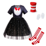 2026 Kass m&uuml;tsiga T&uuml;drukute Must Dr Kassi Maailma Raamatu P&auml;eva Kost&uuml;&uuml;m Purim Halloweeni Kost&uuml;&uuml;m Lapsed Norell Kass Halloweeni kleit 90cm 130cm 90cm black