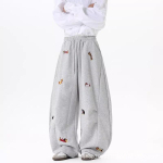 Unisex Retro Tikitud Koera Graafikuga Jooksup&uuml;ksid L&otilde;tv L&otilde;ige Vabaaja Dressip&uuml;ksid Teismelistele T&auml;iskasvanutele Large white