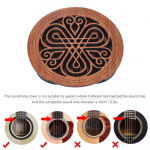 Guitar Wooden Sound Hole Cover Block Tagasisidepuhver Mahagon Wood Kuum 4