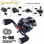 Baitcasting p&uuml;&uuml;girullid 11+1BB kahe piduris&uuml;steemiga madala profiiliga p&uuml;&uuml;girull Meriahvena p&uuml;&uuml;girull Left Hand