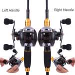 &Otilde;ngeritva ja -rulli kombinatsioonid Kerge 4-sektsiooniline Baitcasting-&otilde;ngekepp koos 11+1 BB heiterulliga 1.8m rod&left reel sinine