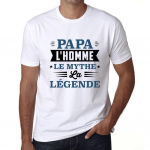 2 Papa Meeste T-s&auml;rk Myth Legend t-s&auml;rk Papa Tees&auml;rk Papa Bear XS valge