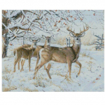 5D Diy Deer Snow Stseen Kingitus Teemanttikandid Teemantmosaiik Teemantmaal Riststiil 20X30