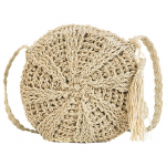 Naiste CrossBody kott &uuml;mmargune &uuml;mmargune rotangist vitstest &otilde;lgedest kootud rannakorvkott 16*1*23cm beež