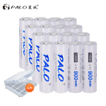 PALO 16PCS 14500 aku 3,7 V 900 mAh laetav liitium-ioonaku LED taskulambi aku jaoks valge