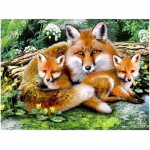 Teemantmaal Rebase perekonna pildid kividest hobid ja k&auml;sit&ouml;&ouml; K&auml;sitsi valmistatud materjal 20X30CM