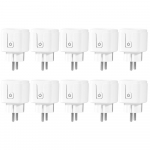Homekiti kaugjuhtimispult WiFi nutikas pesa Juhtmevaba nutikas EU-adapter T&ouml;&ouml;tage koos Homekit Siri h&auml;&auml;ljuhtimise v&auml;ljundi pistikupesaga 10PCS