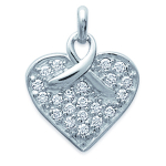 Les Tr&eacute;sors De Lily [E0237] - h&otilde;bedane ripats  Armastuse aare  H&otilde;bedane valge - 15x17 mm h&otilde;be