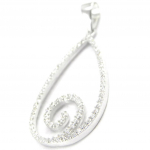 Les Tr&eacute;sors De Lily [I3619] - H&otilde;bedane ripats  Goddess  H&otilde;bevalge (roodiumiga kaetud) - 30x18 mm valge