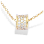 Les Tr&eacute;sors De Lily [L1845] - kullatud kaelakee  Sissi  valge kuld - 6x8 mm kuld
