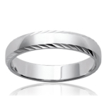 Alliance Argent 'Lien d'Amour' argent&eacute; (rhodi&eacute;) - 4 mm 58 h&otilde;be