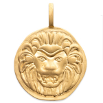 Les Tr&eacute;sors De Lily [Q6276] - Pendentif Plaqu&eacute; Or 'Cl&eacute;opatra' dor&eacute; mat (lion) - 20 mm kuld