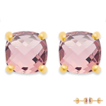 Les Tr&eacute;sors De Lily [Q8167] - kullatud k&otilde;rvar&otilde;ngad  Sissi  roosa kuld - 6x6 mm Heleroosa