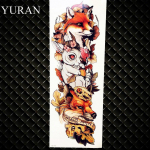 Seksikas pika k&auml;ega roosikell ajutised t&auml;toveeringud meestele naistele keha ja jala kunst varrukas meigit&ouml;&ouml;riistad t&auml;toveeringud kleebis v&otilde;ltsitud suure tiigri lillega t&auml;toveeringu kleebis