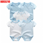 Vasts&uuml;ndinud poisi t&uuml;druku riided Kiddiezoom puuvillane O-kaelusega l&uuml;hikeste varrukatega beebide bodid ja kombinesoonid riided 3M