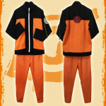Scione Anime Cartoon Cosplay kost&uuml;&uuml;m Uzumaki Cartoon Outfit T&auml;iskasvanud meeste Jaapani koomiksite mantliga p&uuml;ksid XXL
