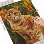 T&auml;isruudukujuline &uuml;mmargune puur Teemantmaaling Kassikunst Rhinestone 5D Teemanttikandid Loom Mosaiik Lill K&auml;sit&ouml;&ouml; Kodukaunistus Full Round (20X30CM)