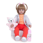 KEIUMI 60 cm Beebid Reborn Dolls T&uuml;drukud Riidest keha Realistlik Printsess Reborn Dolls Vasts&uuml;ndinud nukk lastele Kingitus Ilus m&auml;nguasi 24 inch sinine