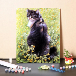 Numbrite j&auml;rgi maalimine K&auml;sitsi maalitud DIY digitaalne &otilde;limaal L&otilde;uendimaal Dekompressioon Kodukaunistus 40x50cm no frame