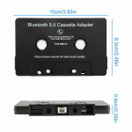 Juhtmeta Bluetooth 5.0 kassetiadapter auto MP3 vabak&auml;eseade Aux stereoheli stereoheli lindi kassetim&auml;ngija