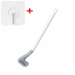 Creative Vastupidav golfi tualetihari Seinale paigaldatav mittesurnud nurga puhastav silikoonhari Pika varrega WC-hari Kodumajapidamises kasutatavad vannitoa puhastamise t&ouml;&ouml;riistad valge