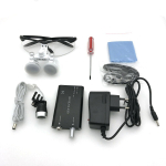 Hambaravi luubid valguse 3,5 x 420 mm kirurgiliste binokulaarsete prillide luup LED-esitulega