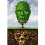 HUACAN 5D teemantmaali puu kivikivi komplekt t&auml;is teemanttikandid maastiku teemantmosaiik maa seinakaunistus Full Square 20*30 cm