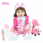 BZDOLL 19-tolline kogu kehaga pehme silikoon Baby Reborn nukk, 48 cm realistlik vasts&uuml;ndinud vin&uuml;&uuml;l BeBe t&uuml;druku nukk vannim&auml;nguasi s&uuml;nnip&auml;evakingitus 48cm, Full Body Silicone