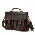 Meeste hullud hobuste nahast antiikne vintage disain &auml;riportfell s&uuml;learvuti kott Kinnitage messenger kott portfell pruun