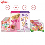 Glico Berry Lover komplekt, Teenie Strawberry & Pocky Strawberry & Pocky Blueberry Jogurt & Collon Strawberry, kokku 16 tk - Tai suupiste 16 pcs