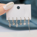 ANENJERY Tsirkoon Snake Star lillekett tutir&otilde;ngas k&otilde;rvar&otilde;ngad naistele Trendikas 6-osaline k&otilde;rvar&otilde;ngaste komplekt