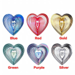 1/2tk Beating Heart Wind Spinner ABS Wind Catcher Love Wind Chime P&ouml;&ouml;rlev lindu t&otilde;rjuv tuulekella rippkaunistus 6 v&auml;rvi 1 pc