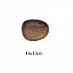 T&auml;ispuidust p&auml;hklipuust ebakorrap&auml;rased ovaalsed puuviljan&otilde;ud t&auml;ispuidust magustoit &otilde;htus&ouml;&ouml;gitaldrik alustass teealuse lauan&otilde;ude komplekt 16x13cm