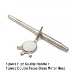 Hambaravi Suu peegel Odontoskoop Suuhooldus Hammaste Puhastus Uuring H&uuml;gieen Klaas Peegel Peegli K&auml;epide 1 set F high handle