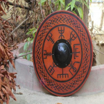 Royal Handicraft Viking Shield Roleplay Cosplay ese: Keskaegne keldi puidust nikerdatud revideerija embleem