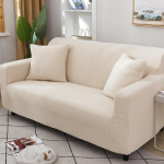 Uus Jacquard diivani kate Polar Fliisist Stretch Pestav Eemaldatav Kvaliteetne Lemmikloomadele Lastele Slipcover Diivanikaitse 1/2/3/4 iste 1seater 90-130cm valkjas v&auml;rv